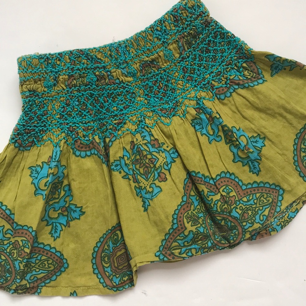 Peek toddler girls batik cotton embroidered skirt
